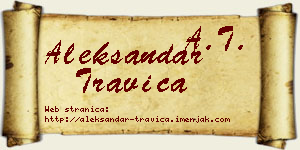 Aleksandar Travica vizit kartica